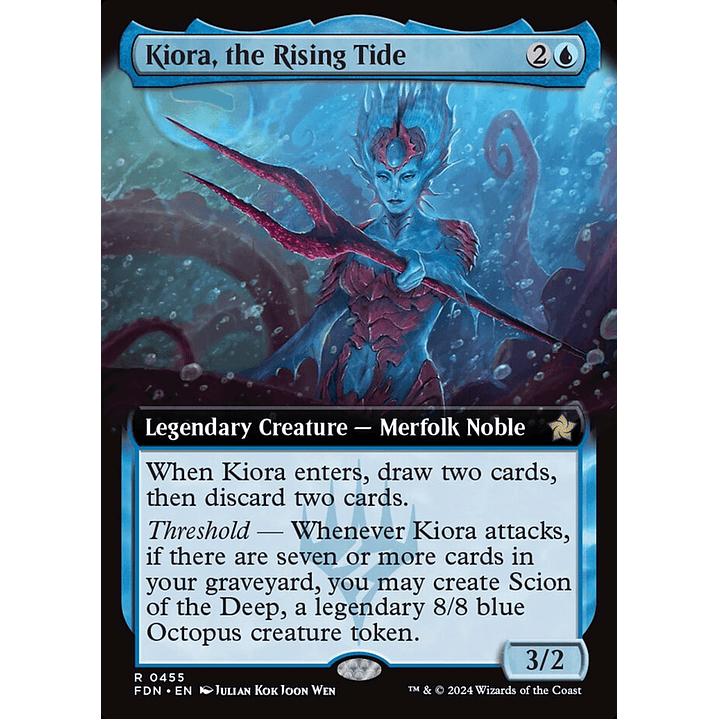 Kiora, the Rising Tide (Extended Art) | Inglés | NM | FDN 1
