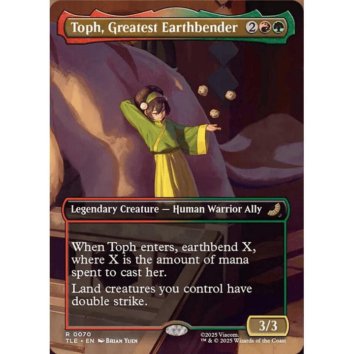 Toph, Greatest Earthbender (Borderless foil) | Inglés | NM | TLE 1