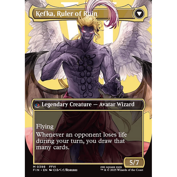 Kefka, Court Mage // Kefka, Ruler of Ruin (Borderless foil) | Inglés | NM | FIN 2