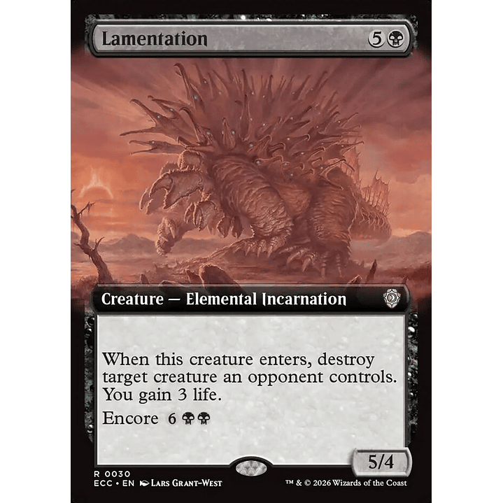Lamentation (Extended Art) | Inglés | NM | ECC 1