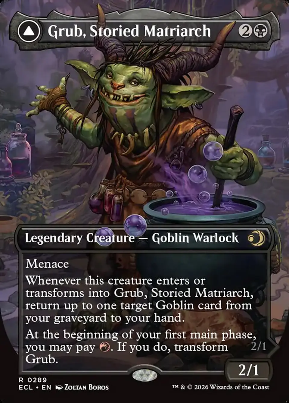 Grub, Storied Matriarch // Grub, Notorious Auntie (Borderless) | Inglés | NM | ECL 1