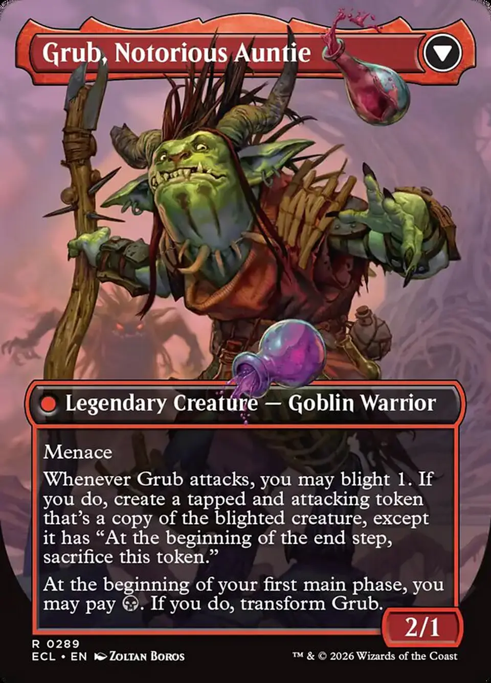 Grub, Storied Matriarch // Grub, Notorious Auntie (Borderless) | Inglés | NM | ECL 2