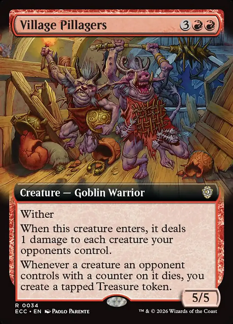 Village Pillagers (Extended Art) | Inglés | NM | ECC 1