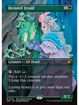 Devoted Druid (Borderless foil) | Inglés | NM | SPG