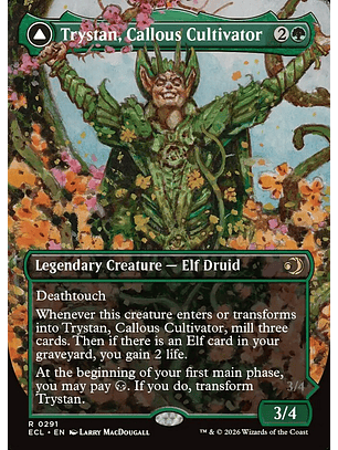 Trystan, Callous Cultivator // Trystan, Penitent Culler (Borderless foil) | Inglés | NM | ECL