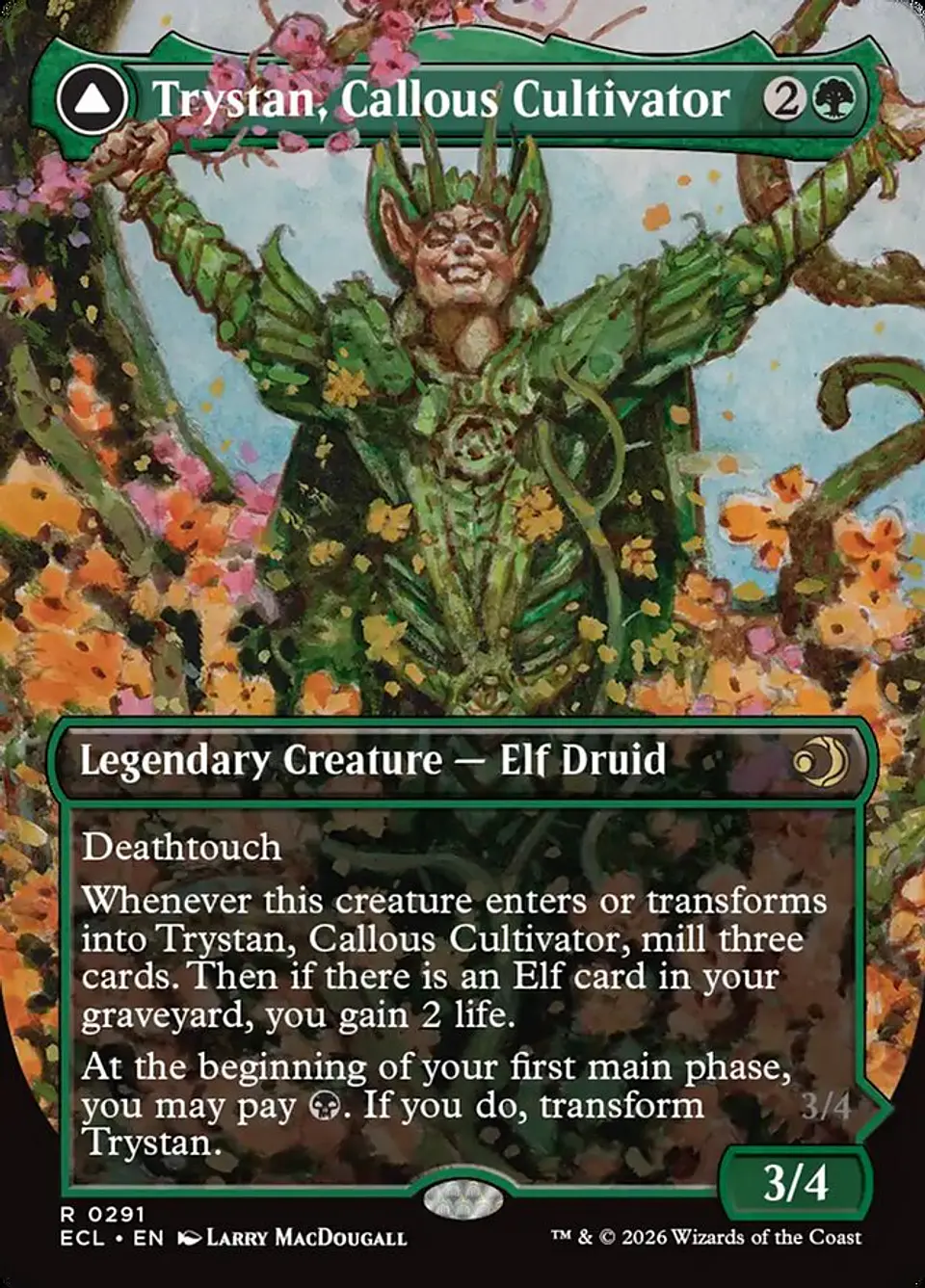 Trystan, Callous Cultivator // Trystan, Penitent Culler (Borderless foil) | Inglés | NM | ECL 1