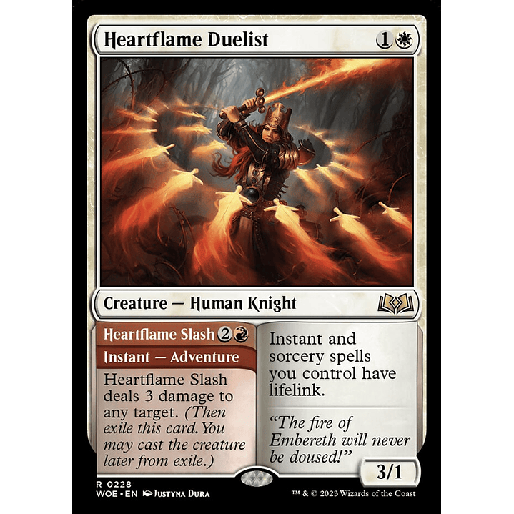 Heartflame Duelist // Heartflame Slash | Inglés | NM | WOE 1