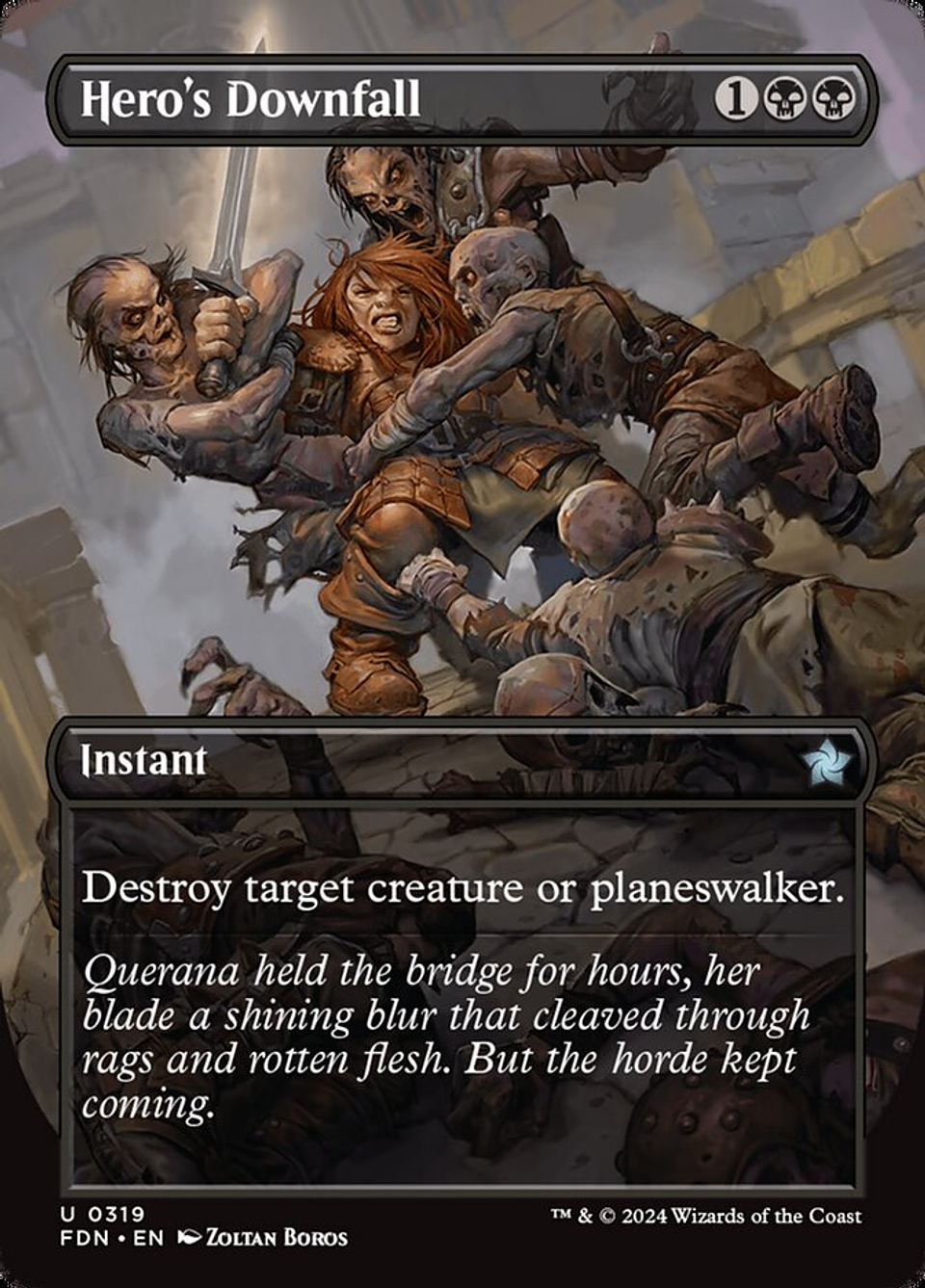 Hero's Downfall (Borderless) | Inglés | NM | FDN 1