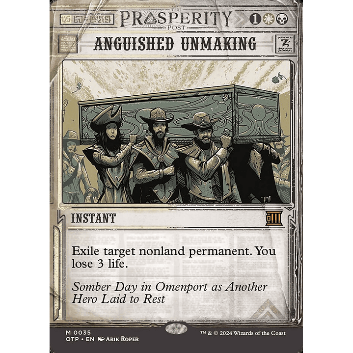 Anguished Unmaking (Showcase) | Español | NM | OTP 1