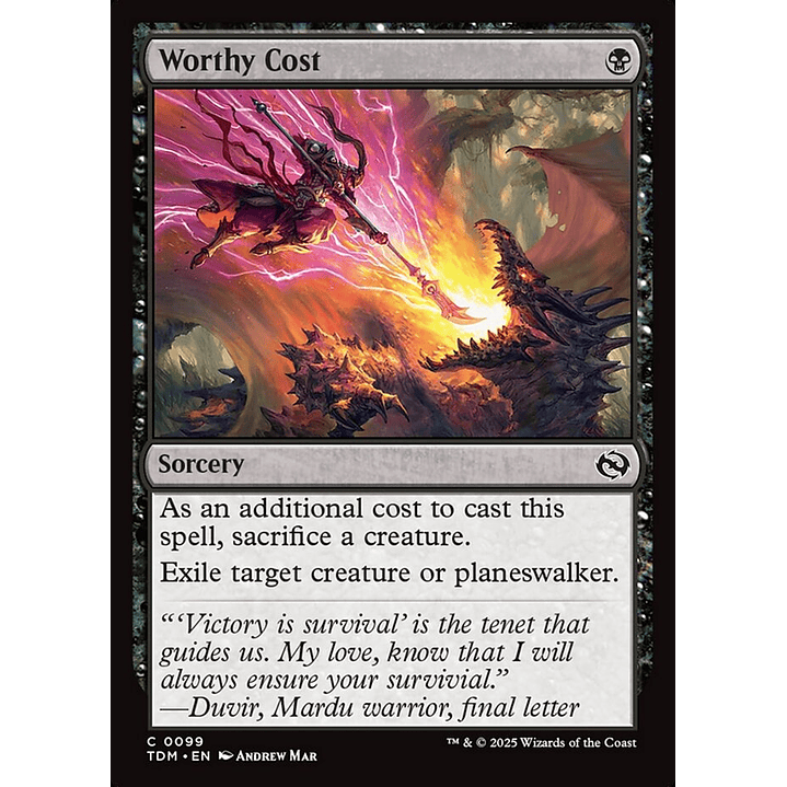 Worthy Cost | Inglés | NM | TDM 1