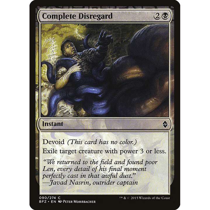 Complete Disregard | Inglés | EX | BFZ 1