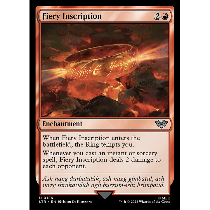 Fiery Inscription (foil) | Español | NM | LTR 1