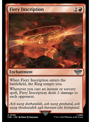 Fiery Inscription | Español | NM | LTR