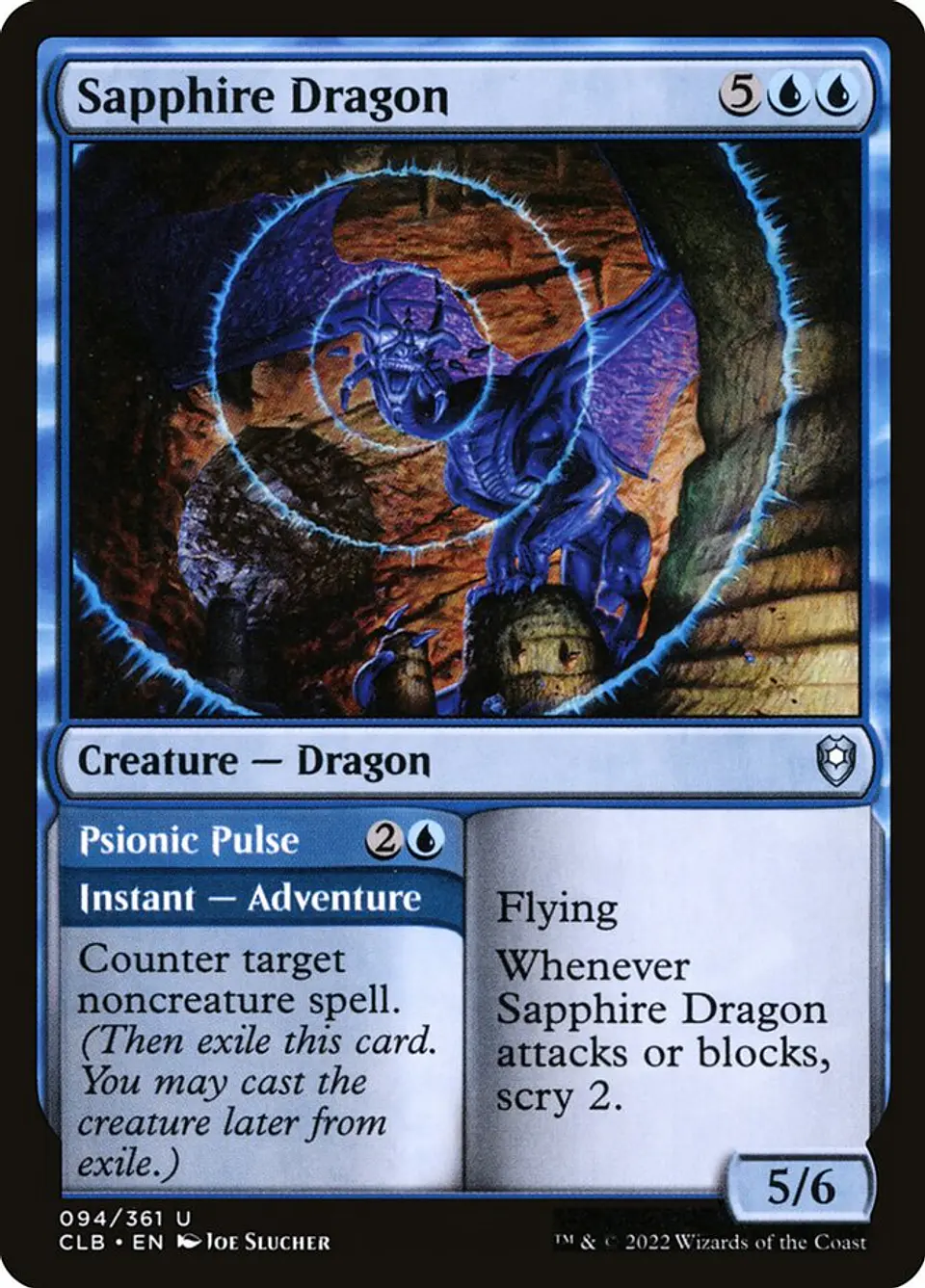 Sapphire Dragon // Psionic Pulse | Inglés | NM | CLB 1