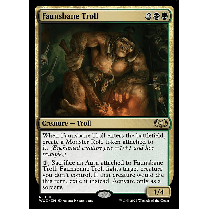 Faunsbane Troll (foil) | Inglés | NM | WOE 1