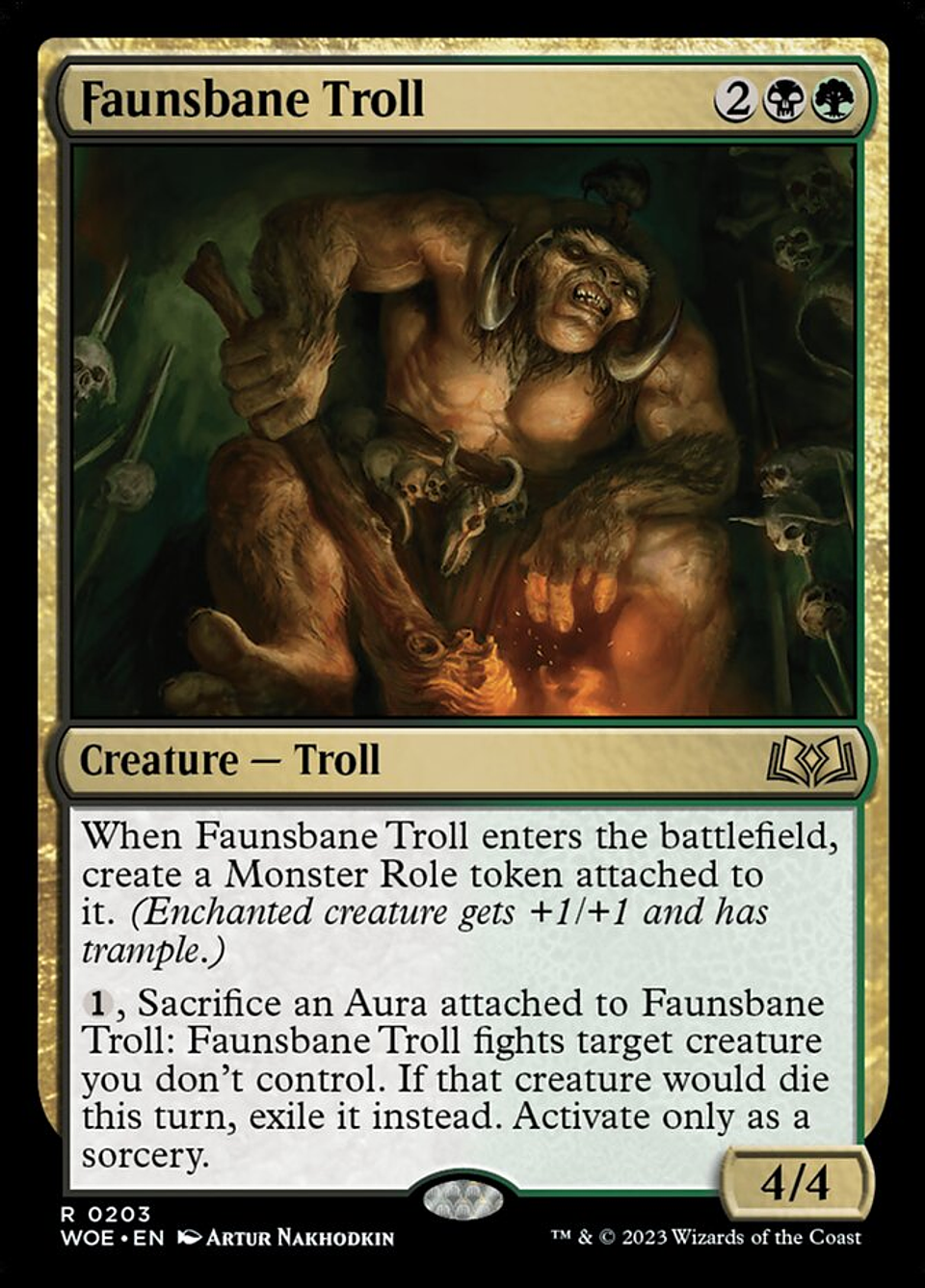 Faunsbane Troll (foil) | Inglés | NM | WOE 1