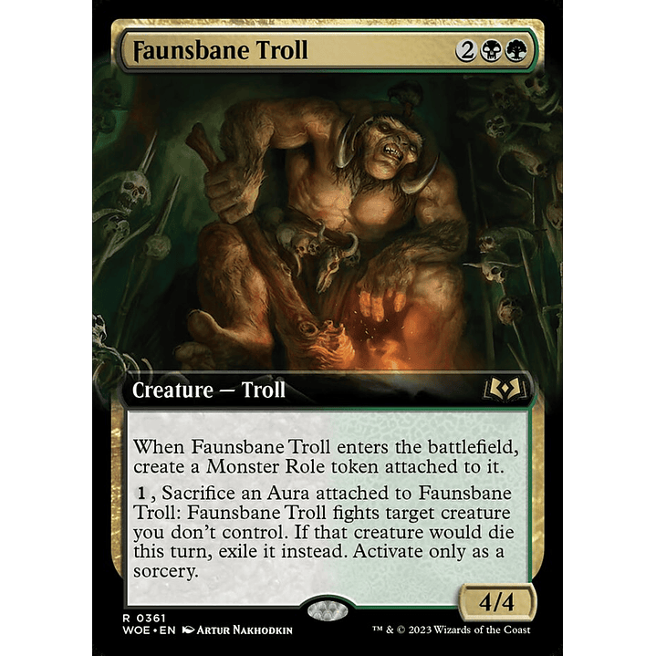 Faunsbane Troll (Extended Art) | Inglés | NM | WOE 1