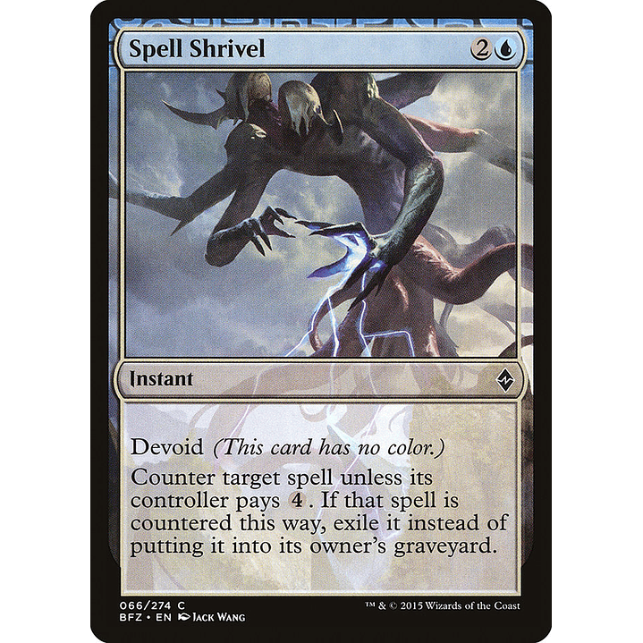 Spell Shrivel | Inglés | NM | BFZ 1