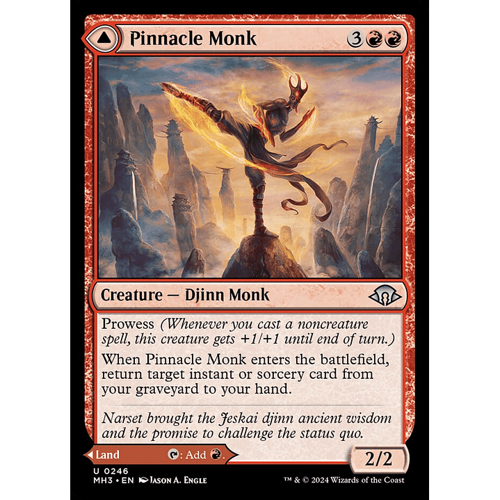 Pinnacle Monk // Mystic Peak | Español | NM | MH3 1