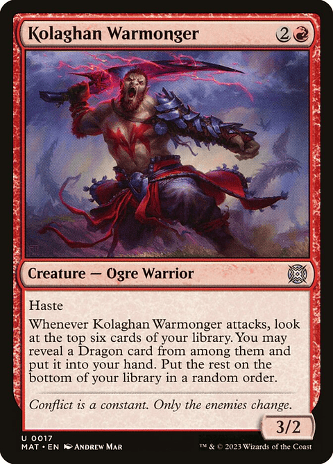 Kolaghan Warmonger (foil) | Inglés | NM | MAT