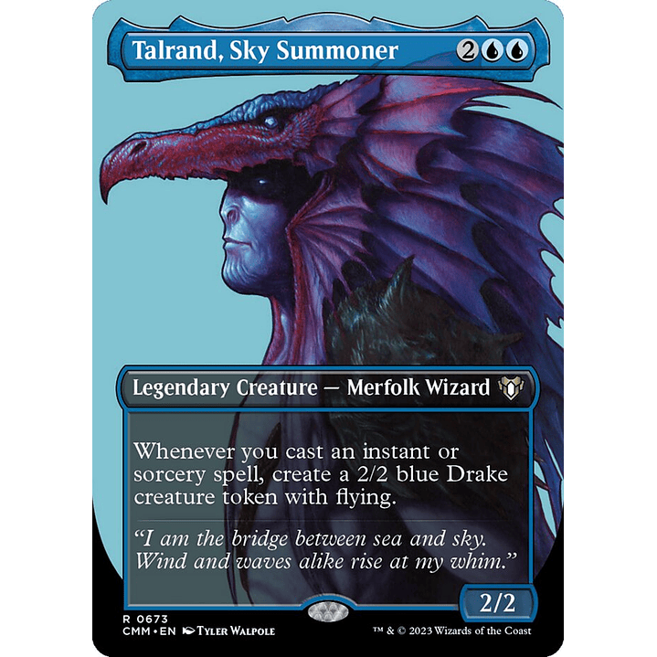 Talrand, Sky Summoner (Borderless foil) | Inglés | NM | CMM 1