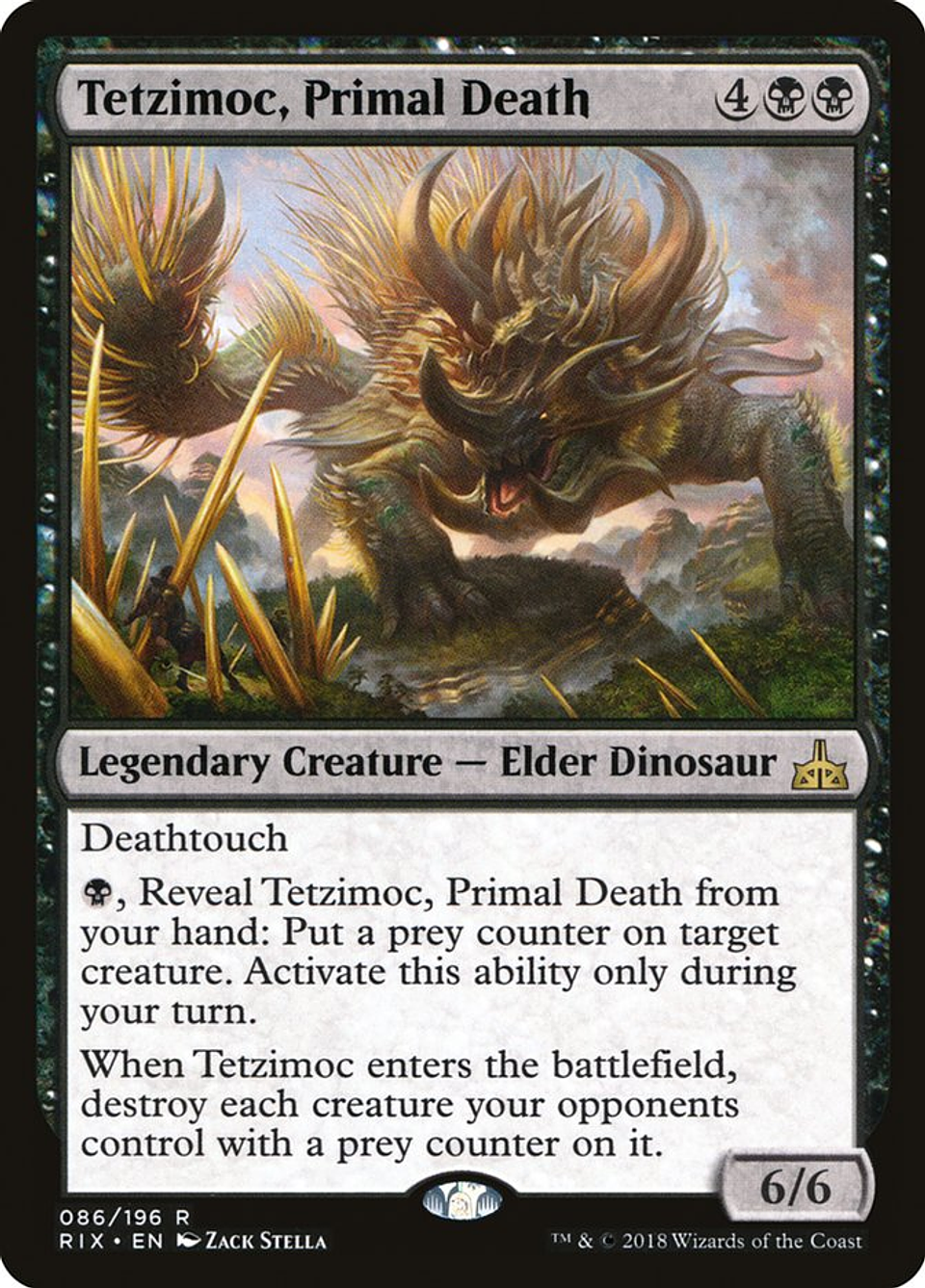 Tetzimoc, Primal Death | Español | NM | RIX 1