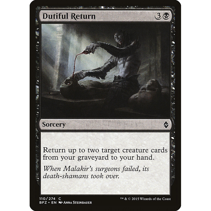 Dutiful Return | Inglés | NM | BFZ 1