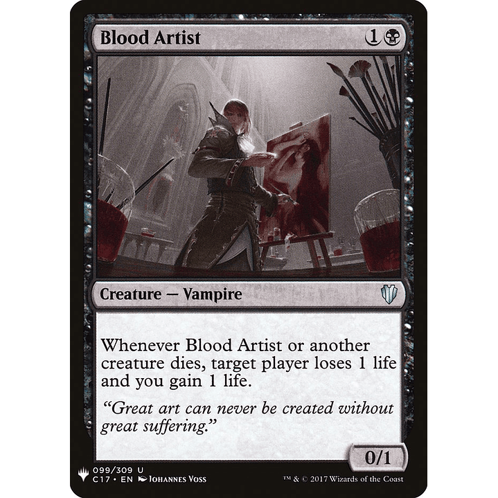 Blood Artist | Inglés | NM | PLST 1