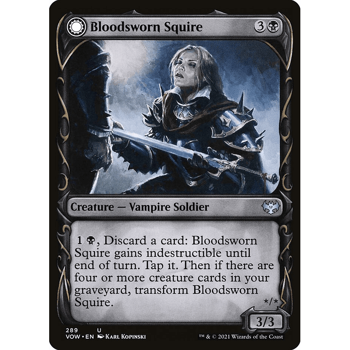 Bloodsworn Squire // Bloodsworn Knight (Showcase) | Inglés | NM | VOW 1