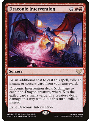 Draconic Intervention (foil) | Español | NM | STX