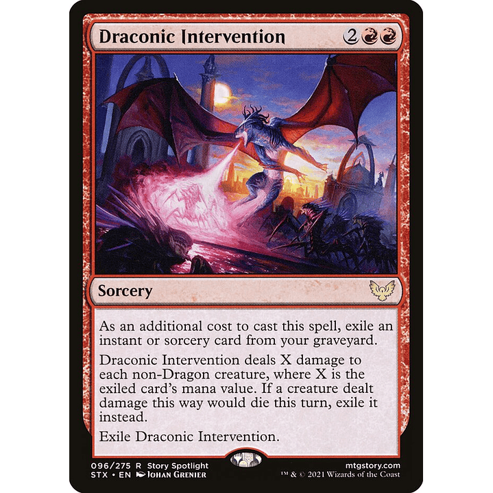Draconic Intervention (foil) | Español | NM | STX 1