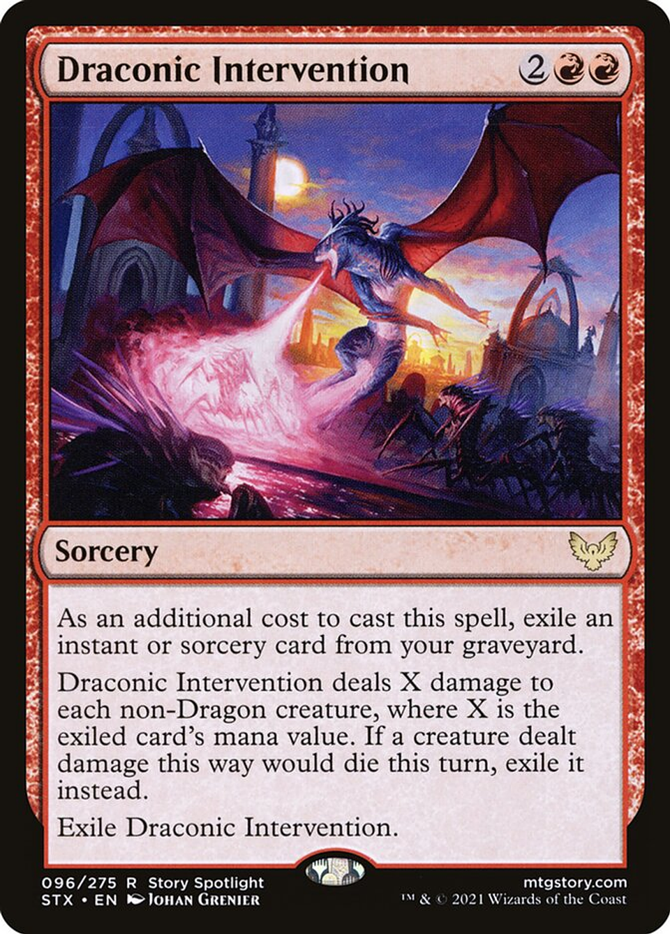 Draconic Intervention (foil) | Español | NM | STX 1