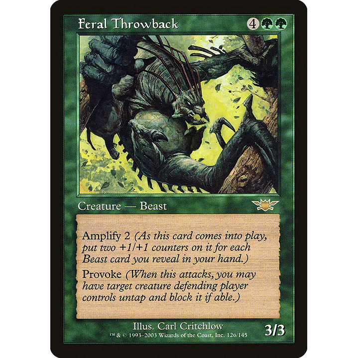 Feral Throwback (Retro Frame) | Español | VG | LGN 1