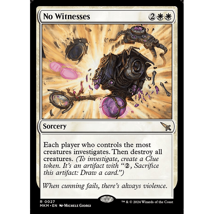 No Witnesses | Español | NM | MKM 1