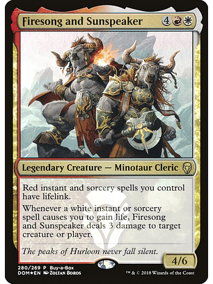 Firesong and Sunspeaker (foil) | Español | EX | DOM