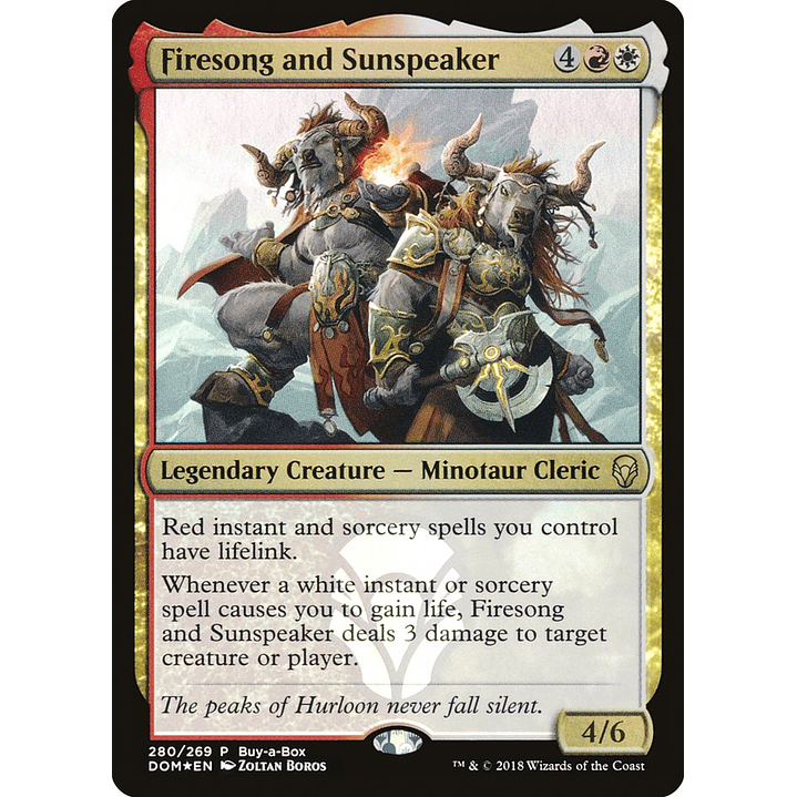 Firesong and Sunspeaker (foil) | Español | EX | DOM 1