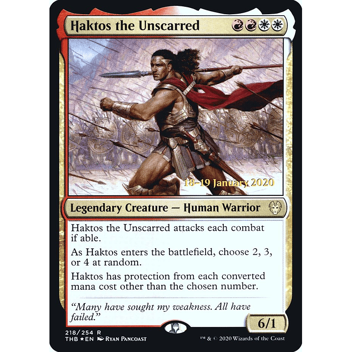 Haktos the Unscarred (Launch foil) | Español | EX | PTHB 1