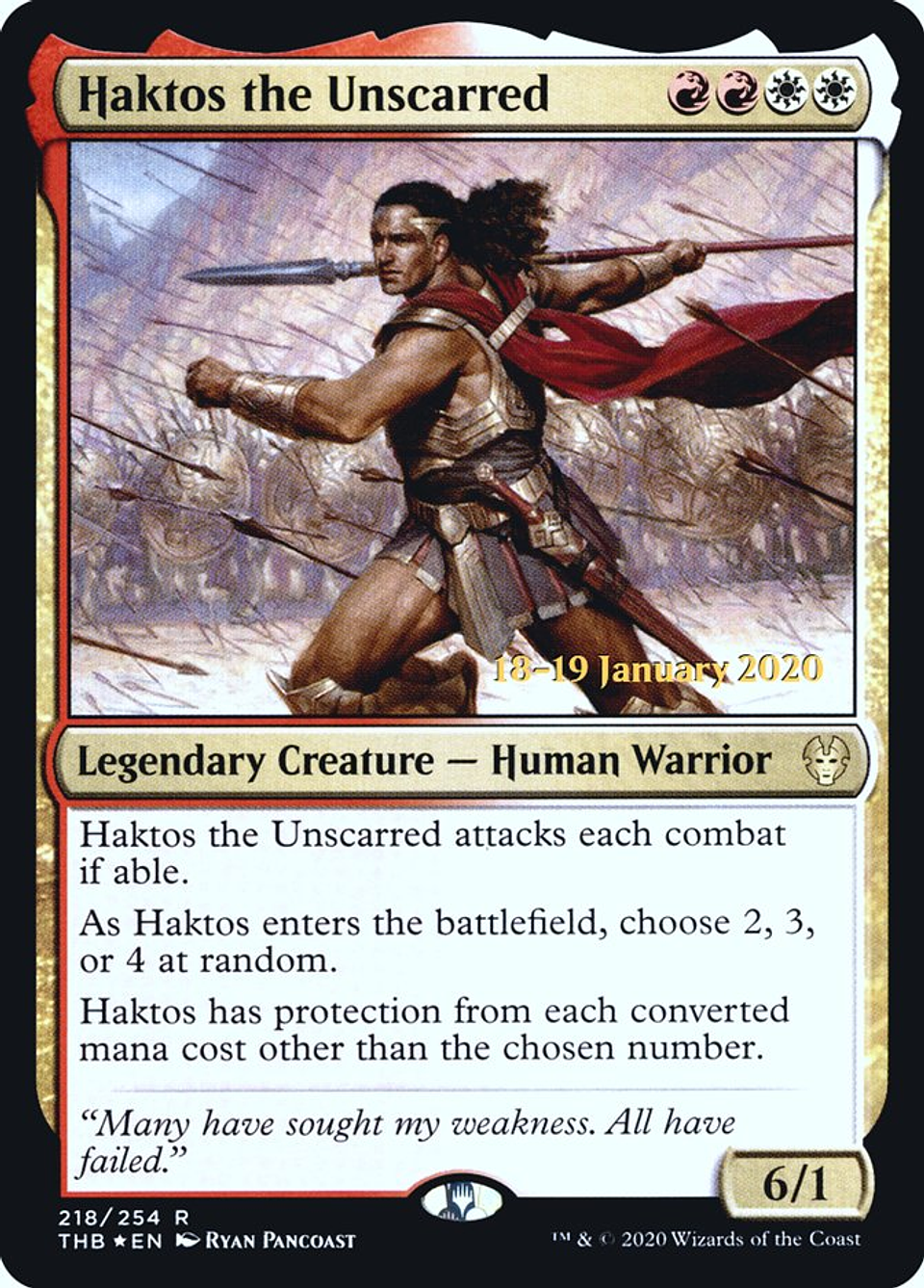 Haktos the Unscarred (Launch foil) | Español | EX | PTHB 1