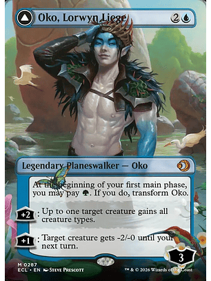 Oko, Lorwyn Liege // Oko, Shadowmoor Scion (Borderless foil) | Inglés | NM | ECL