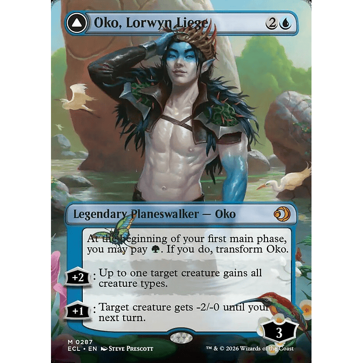 Oko, Lorwyn Liege // Oko, Shadowmoor Scion (Borderless foil) | Inglés | NM | ECL 1