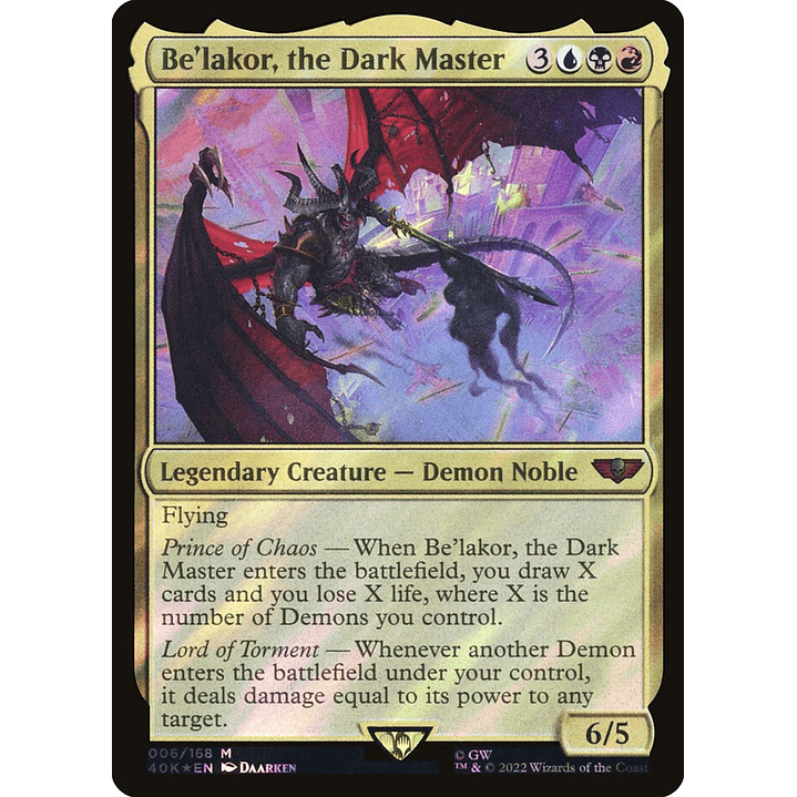 Be'lakor, the Dark Master (Surge foil) | Español | EX | 40K 1