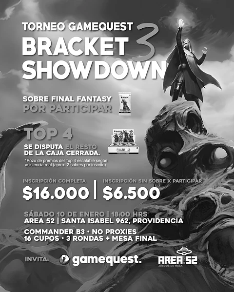 (Finalizado) Torneo Game Quest Bracket 3 Showdown 10/01/26