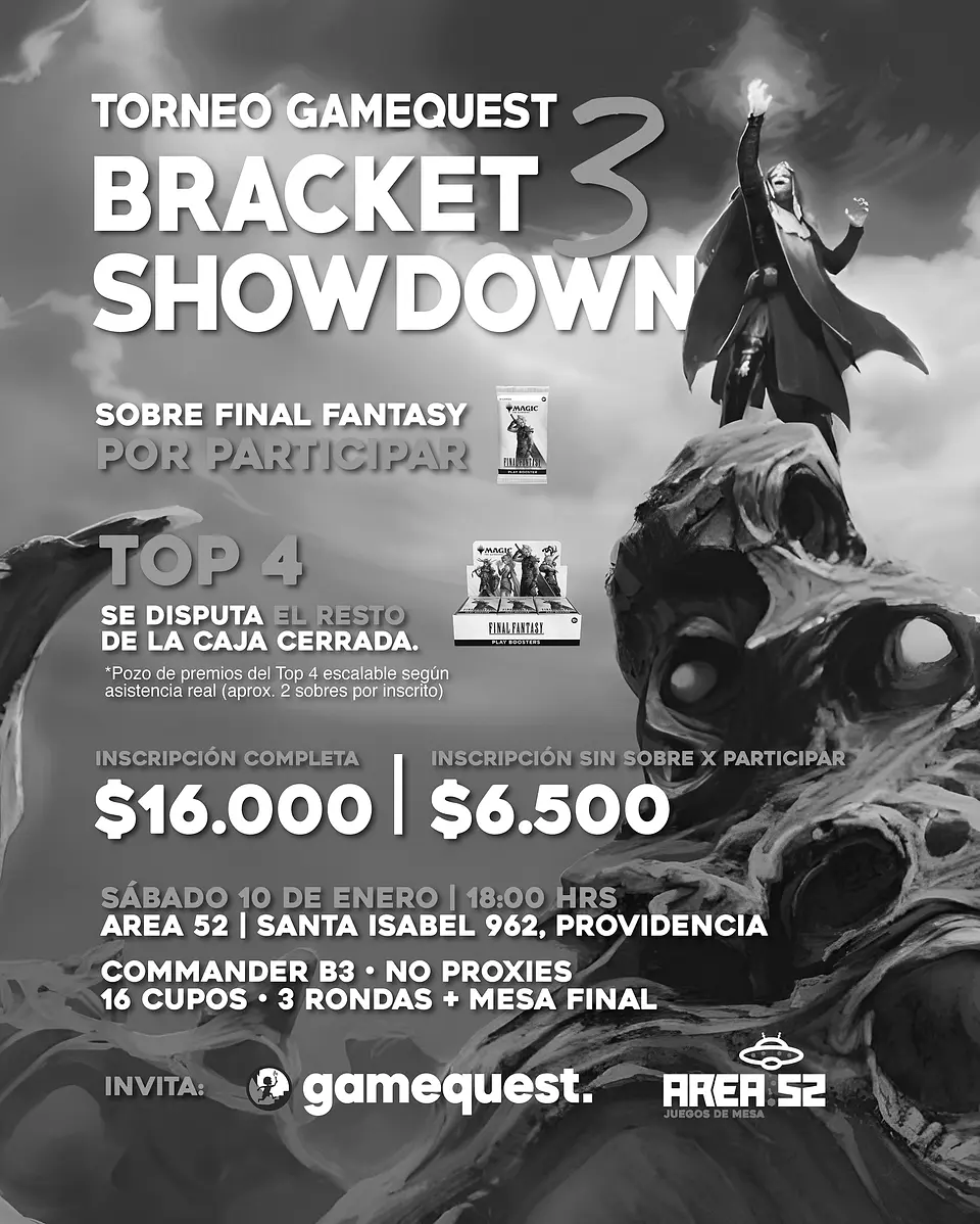 (Finalizado) Torneo Game Quest Bracket 3 Showdown 10/01/26 1