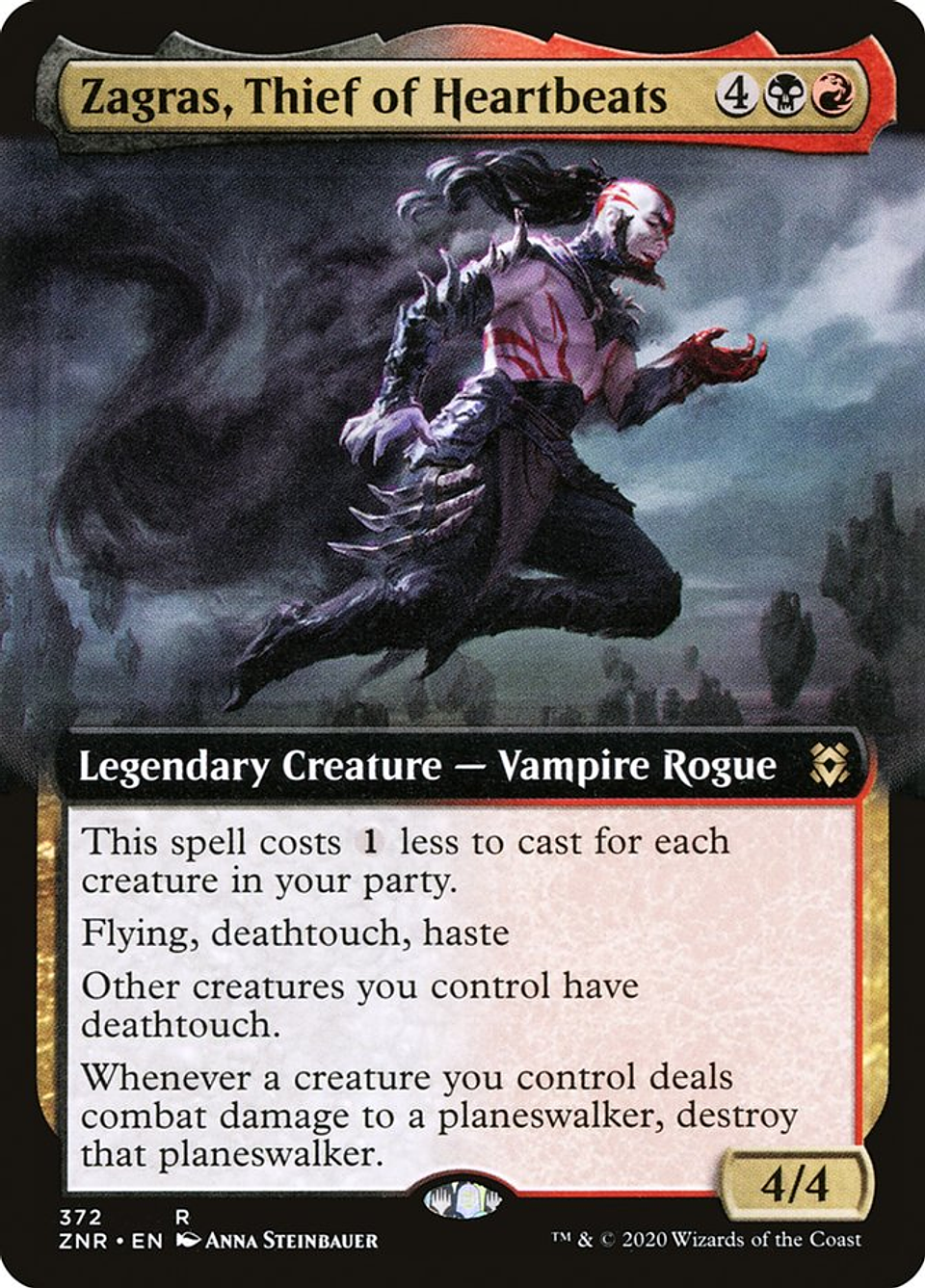 Zagras, Thief of Heartbeats (Extended Art) | Inglés | NM | ZNR 1