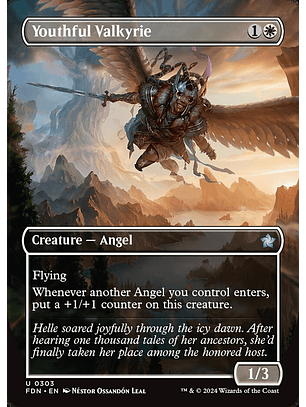 Youthful Valkyrie (Borderless foil) | Español | NM | FDN