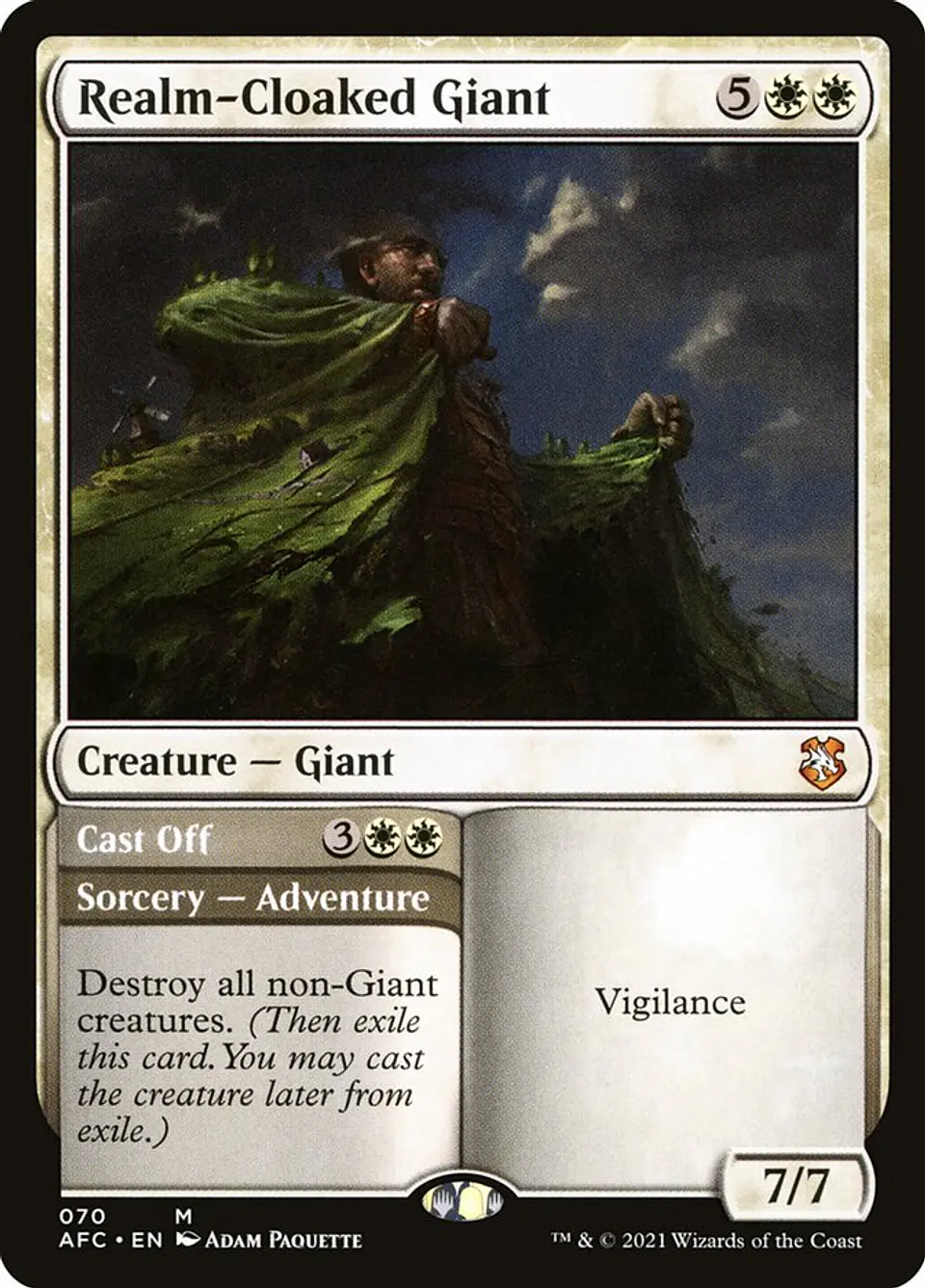 Realm-Cloaked Giant // Cast Off | Inglés | NM | AFC 1