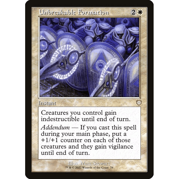Unbreakable Formation (Retro Frame) | Inglés | NM | BRC 1