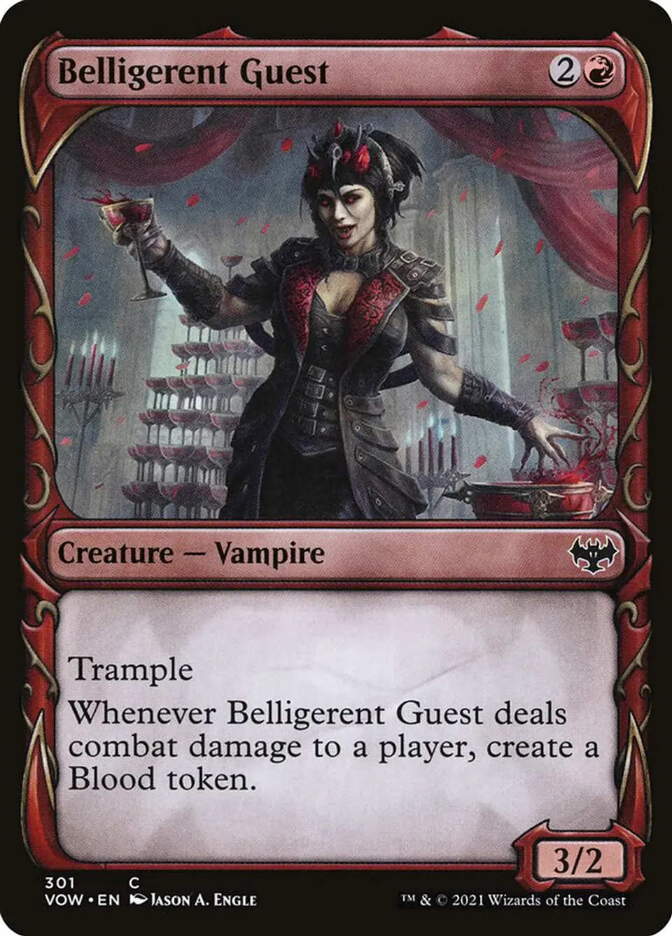 Belligerent Guest (Showcase foil) | Inglés | NM | VOW 1