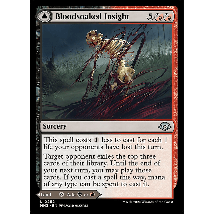 Bloodsoaked Insight // Sanguine Morass | Español | NM | MH3 1