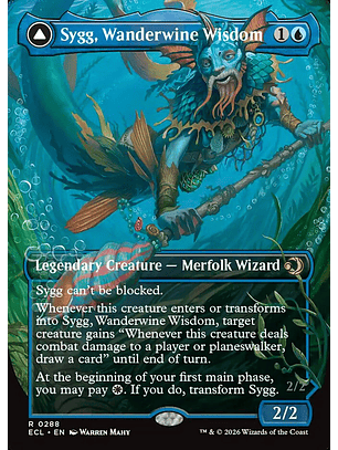 Sygg, Wanderwine Wisdom // Sygg, Wanderbrine Shield (Borderless) | Inglés | NM | ECL